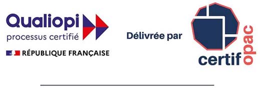 Logo garantissant la certification Qualiopi du centre de formation